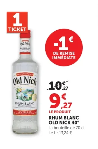 Old Nick Rhum Blanc 40°