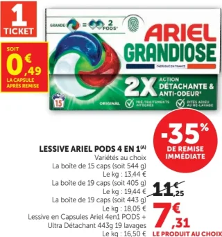 Lessive Ariel Pods 4 en 1