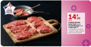 Viande Bovine Faux Filet ou Rumsteak à griller