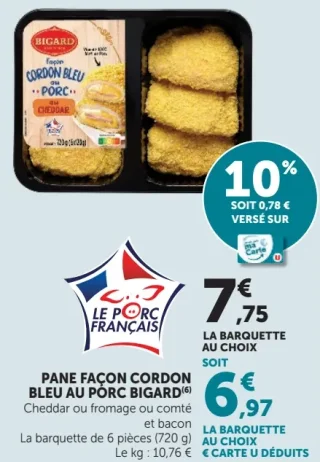 Pane façon cordon bleu au porc Bigard
