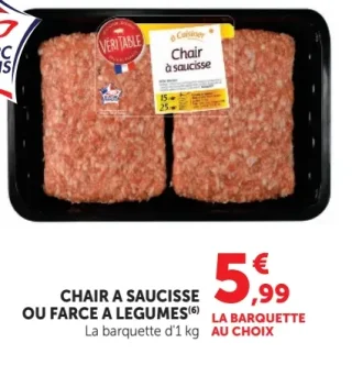 Chair à saucisse ou farce aux légumes