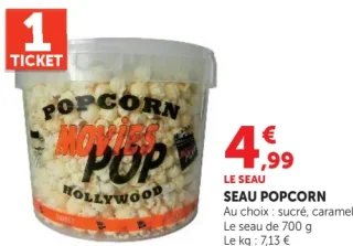Seau Popcorn Movies Pop Hollywood