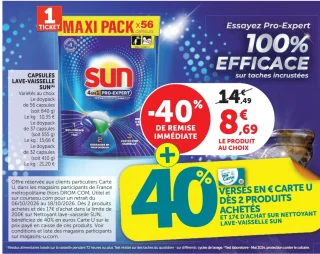Capsules lave-vaisselle Sun