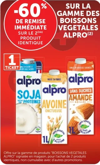 Gamme des boissons végétales Alpro