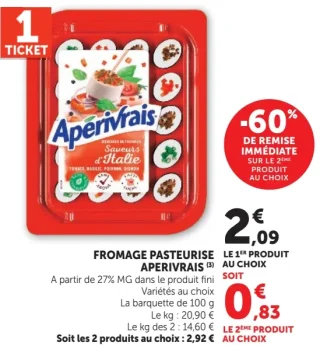 FROMAGE PASTEURISE APERIVRAIS
