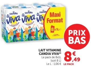 Lait vitaminé Candia Viva
