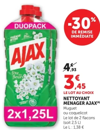 Nettoyant Menager Ajax