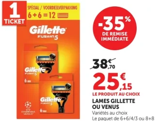 Lames de rechange Gillette ou Venus
