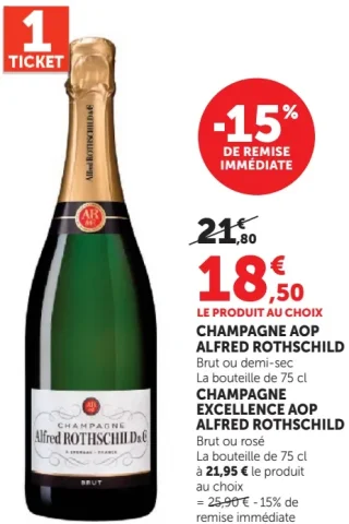 Champagne AOP Alfred Rothschild Brut ou demi-sec