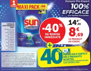 Capsules lave-vaisselle Sun