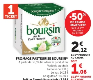 Fromage pasteurisé Boursin