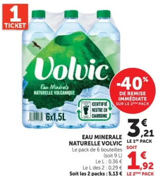 Eau minérale naturelle Volvic