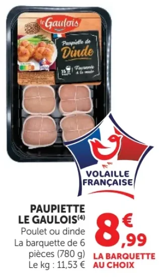 Paupiette Le Gaulois Poulet ou dinde