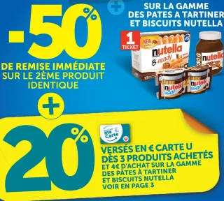 Pâtes à tartiner et biscuits Nutella