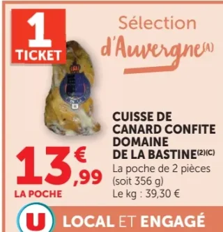 Cuisse de canard confite Domaine de la Bastine