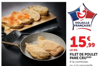 Filet de poulet pané cru Volaille Française