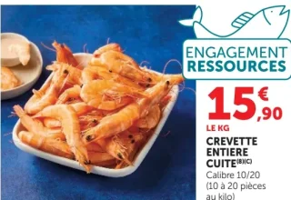 Crevette entière cuite
