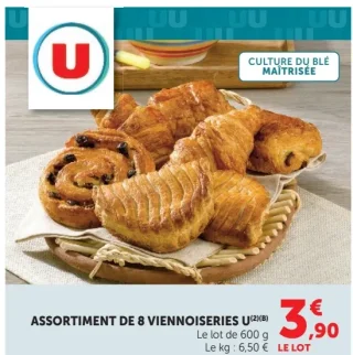 Assortiment de 8 viennoiseries U