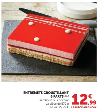 Entremets croustillant 6 parts
