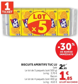 BISCUITS APERITIFS TUC LU