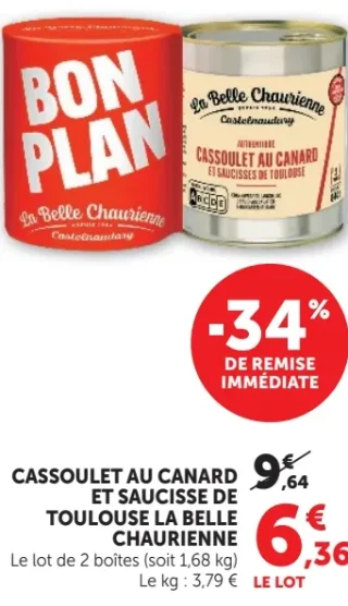 Cassoulet au canard et saucisse de Toulouse La Belle Chaurienne