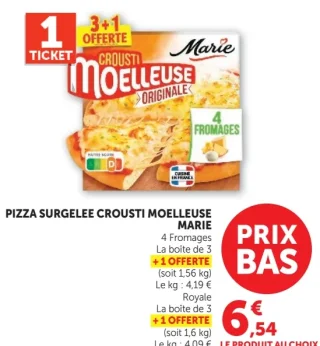 Pizza surgelée Crousti Moelleuse Marie