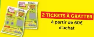 Jeu Les 20 Jours Plus - 2 Tickets à gratter à partir de 60€ d'achat