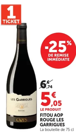 FITOU AOP ROUGE LES GARRIGUES