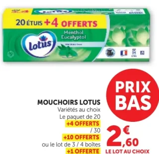 MOUCHOIRS LOTUS