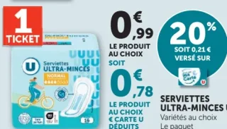 SERVIETTES ULTRA-MINCES U