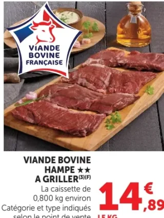 Viande bovine Hampe à griller