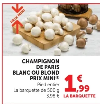 Champignon de Paris blanc ou blond