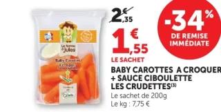 BABY CAROTTES A CROQUER + SAUCE CIBOULETTE LES CRUDETTES