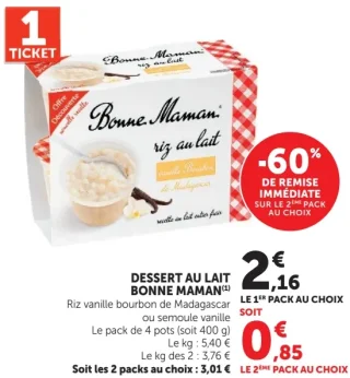 Dessert au lait Bonne Maman