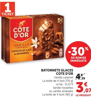 Bâtonnets glacés Côte d'Or
