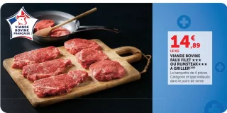 Viande bovine Faux filet *** ou Rumsteak *** à griller