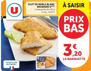 Filet de merlu blanc meunière U