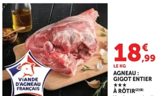 Agneau : Gigot entier à rôtir