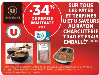 Tous les pâtés et terrines U et U Saveurs