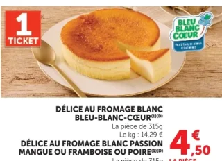 Délice au fromage blanc Bleu-Blanc-Cœur