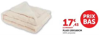 Plaid 130x160cm U Maison