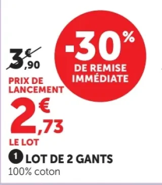 Lot de 2 gants U Maison