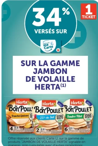 Jambon de volaille Herta Le Bon Poulet
