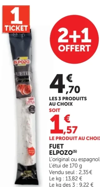 Fuet L'original ou espagnol Elpozo