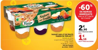 Yaourt sur lit de fruits Panier de Yoplait