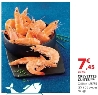 Crevettes cuites
