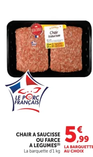 Chair à saucisse ou farce à légumes