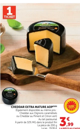 Cheddar Extra Mature AOP West Country Farmhouse Cheddar