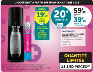 Sodastream Machine à eau pétillante Terra