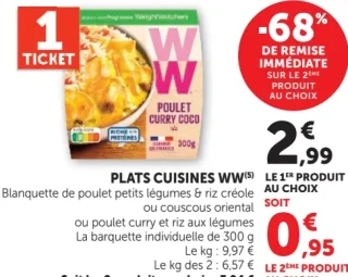 Plats cuisinés WW